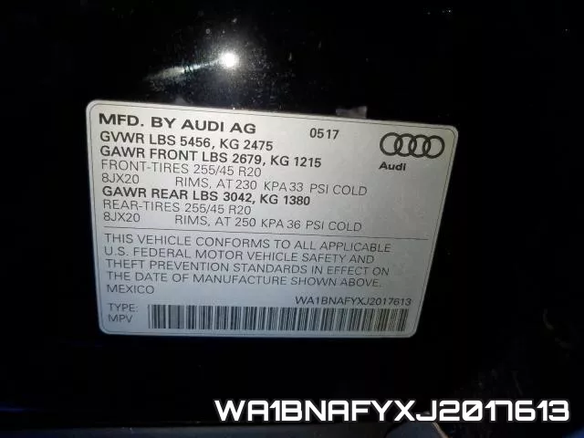 WA1BNAFYXJ2017613 фото 2