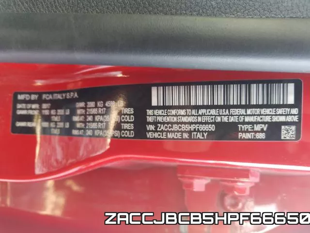 ZACCJBCB5HPF66650 фото 2