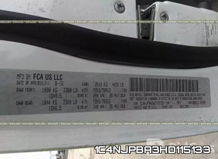 1C4NJPBA3HD115133 фото 10