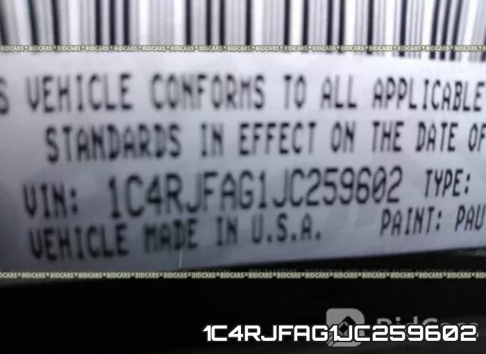 1C4RJFAG1JC259602 фото 10