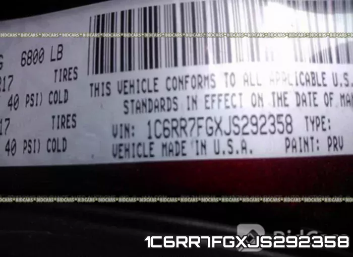 1C6RR7FGXJS292358 фото 10