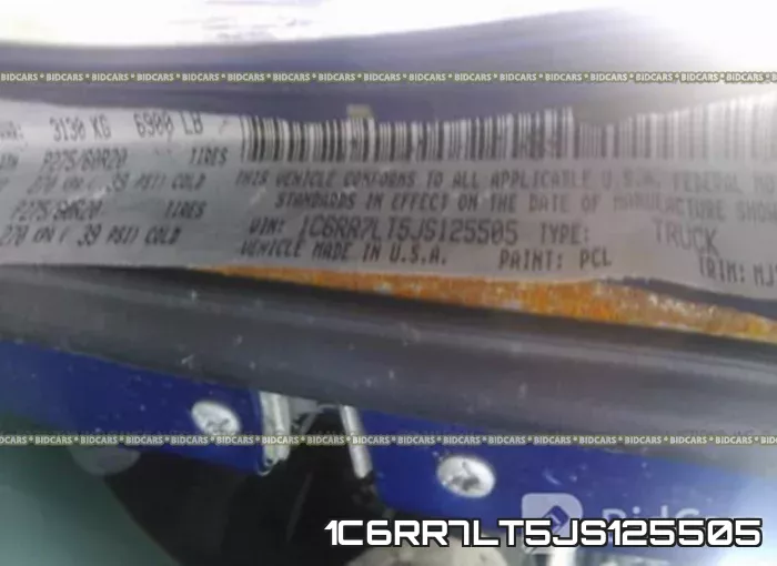 1C6RR7LT5JS125505 фото 10