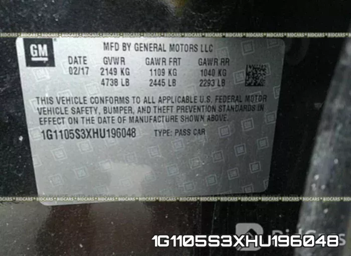 1G1105S3XHU196048 фото 10