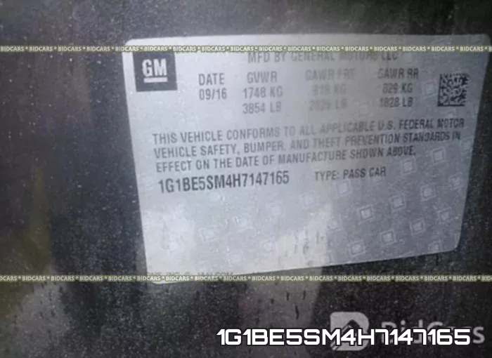1G1BE5SM4H7147165 фото 10