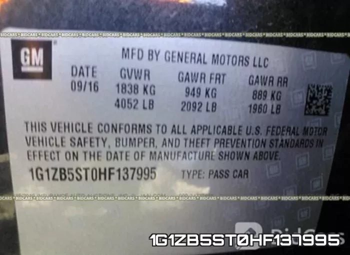 1G1ZB5ST0HF137995 фото 10