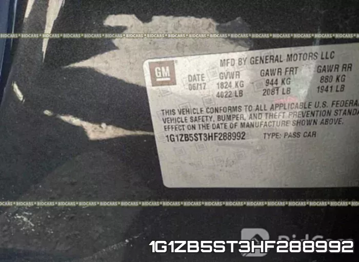 1G1ZB5ST3HF288992 фото 10