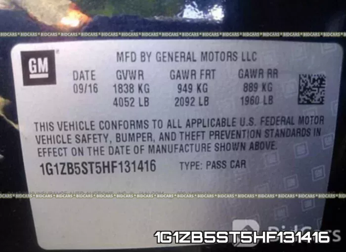1G1ZB5ST5HF131416 фото 9