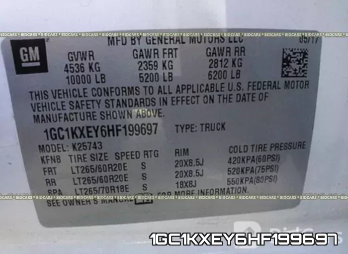 1GC1KXEY6HF199697 фото 10