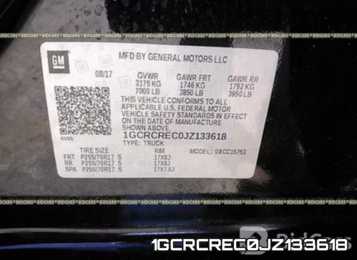 1GCRCREC0JZ133618 фото 10