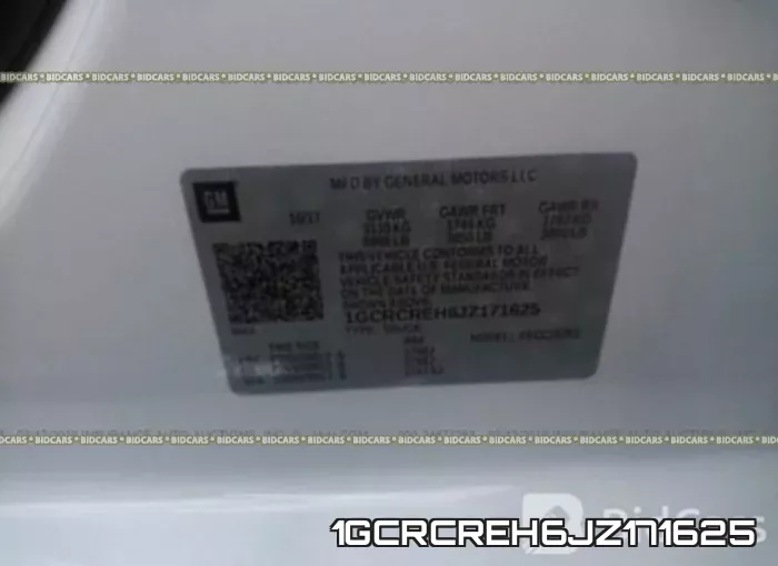 1GCRCREH6JZ171625 фото 9