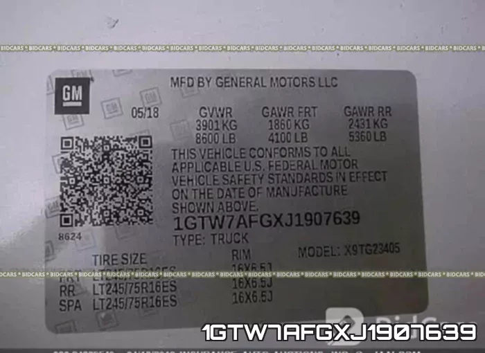 1GTW7AFGXJ1907639 фото 10