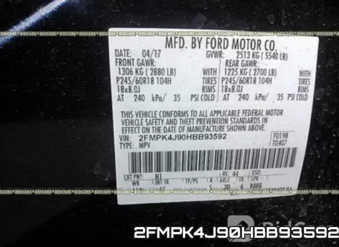 2FMPK4J90HBB93592 фото 10