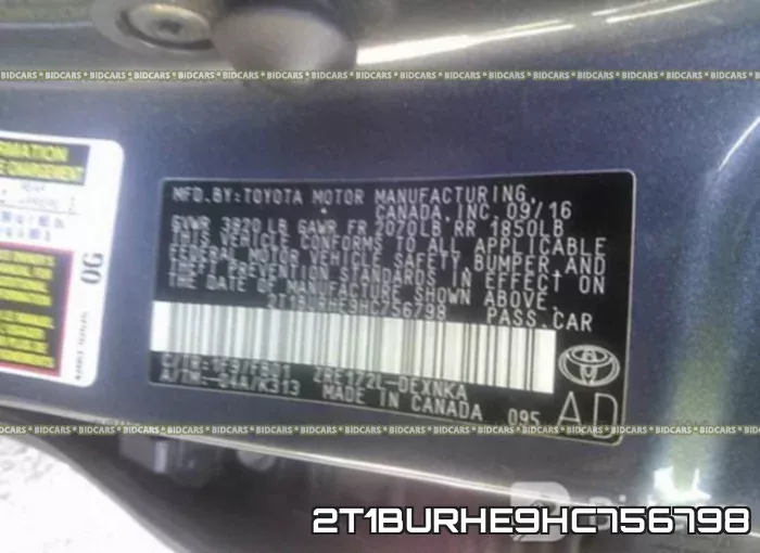 2T1BURHE9HC756798 фото 10