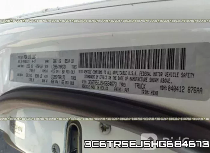 3C6TR5EJ5HG684673 фото 10