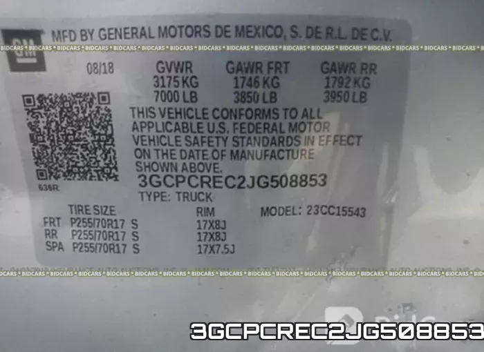 3GCPCREC2JG508853 фото 10