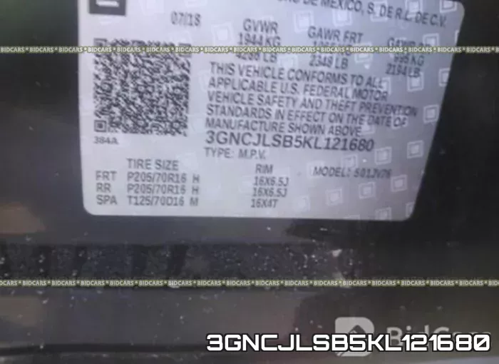 3GNCJLSB5KL121680 фото 10