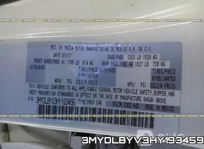 3MYDLBYV3HY193459 фото 10