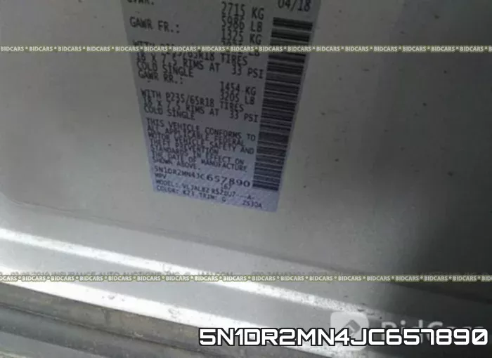 5N1DR2MN4JC657890 фото 9