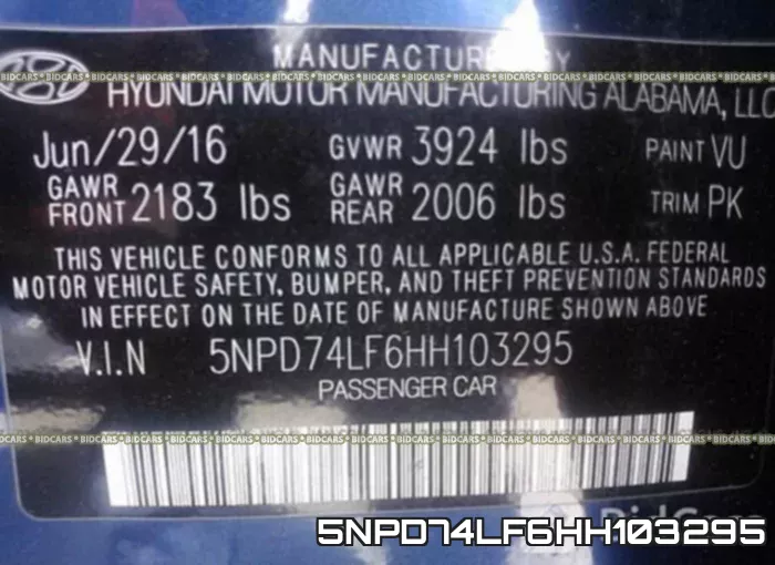 5NPD74LF6HH103295 фото 10