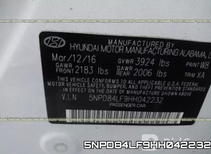 5NPD84LF9HH042232 фото 10