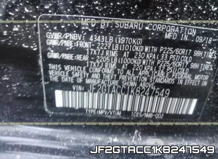 JF2GTACC1K8247549 фото 10