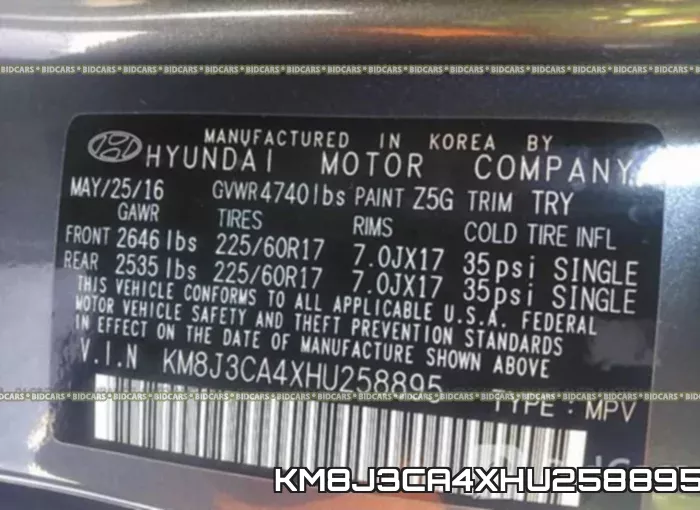 KM8J3CA4XHU258895 фото 10