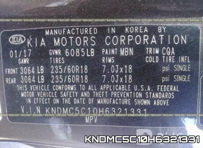 KNDMC5C10H6321331 фото 10