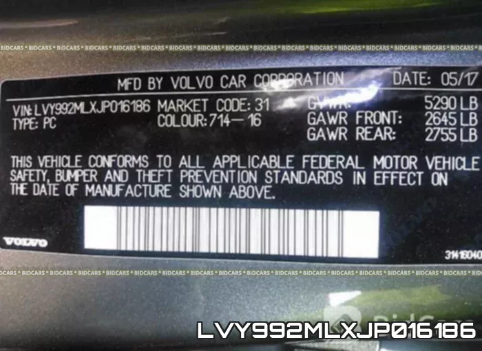 LVY992MLXJP016186 фото 10