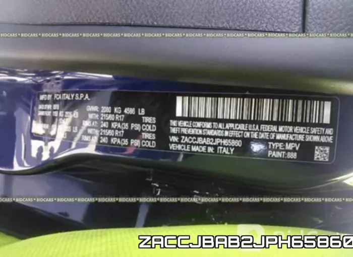ZACCJBAB2JPH65860 фото 10