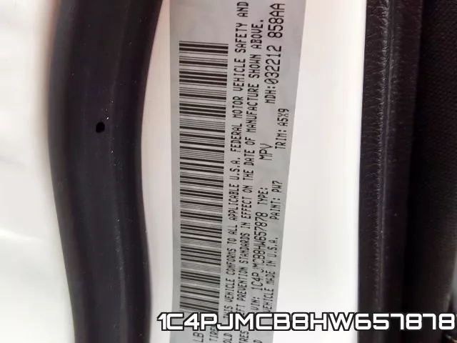 1C4PJMCB8HW657878 фото 2
