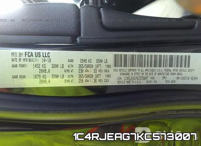 1C4RJEAG7KC573007 фото 6