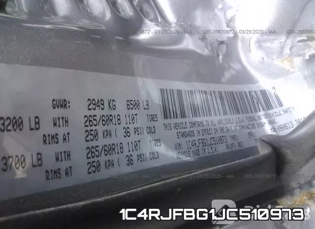 1C4RJFBG1JC510973 фото 6