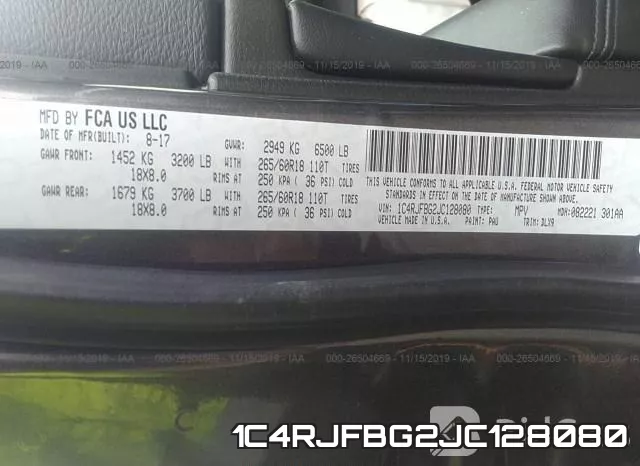 1C4RJFBG2JC128080 фото 9