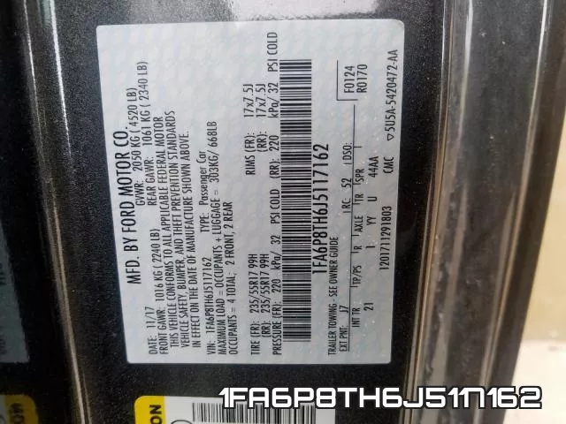 1FA6P8TH6J5117162 фото 2