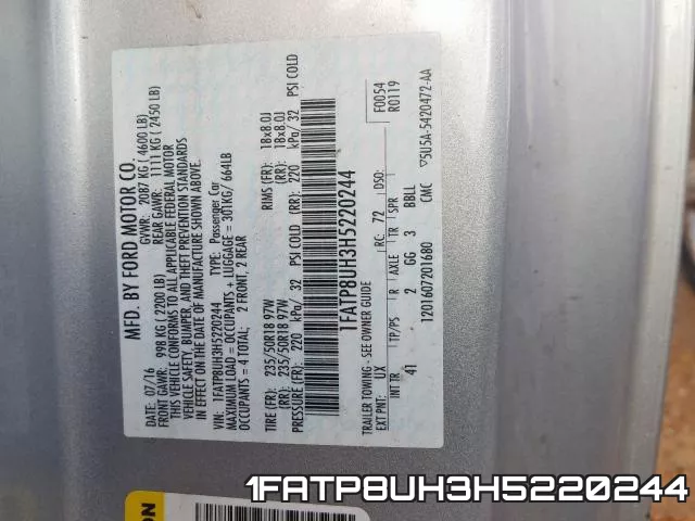 1FATP8UH3H5220244 фото 2