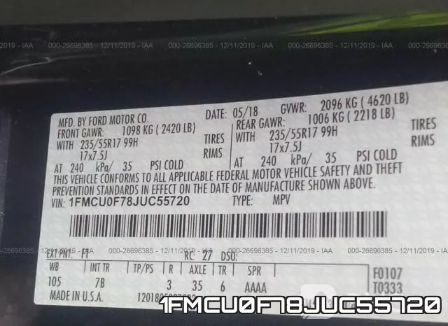 1FMCU0F78JUC55720 фото 8