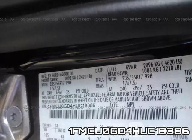 1FMCU0GD4HUC18386 фото 8