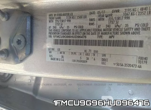 1FMCU9G96HUD96476 фото 7