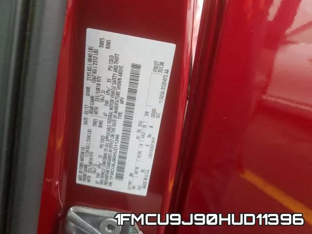 1FMCU9J90HUD11396 фото 2