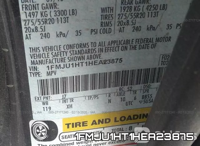 1FMJU1HT1HEA23875 фото 8
