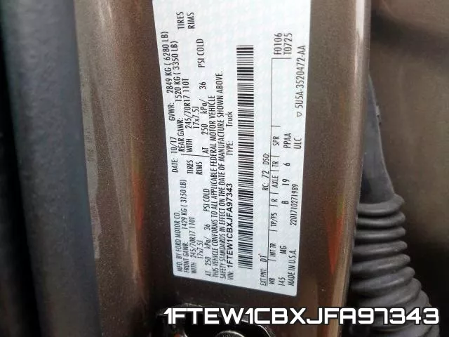 1FTEW1CBXJFA97343 фото 2