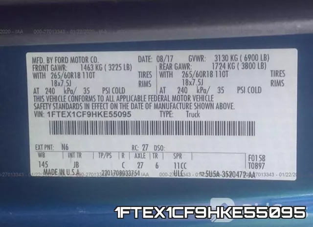 1FTEX1CF9HKE55095 фото 7