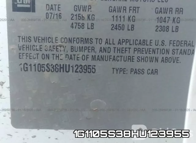 1G1105S38HU123955 фото 7