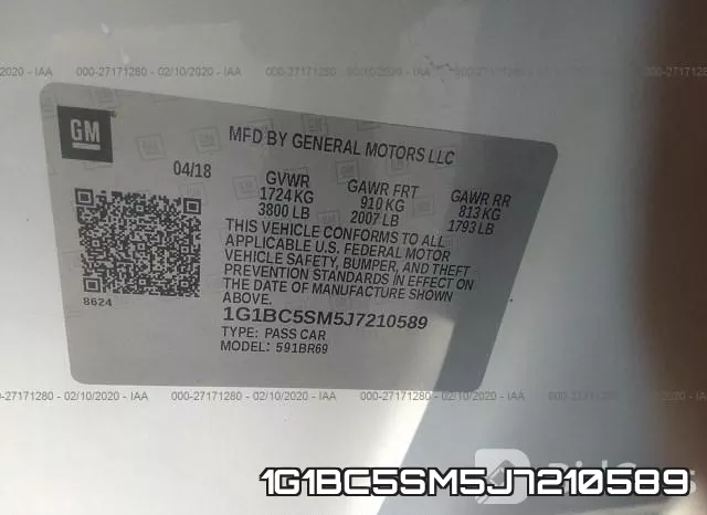 1G1BC5SM5J7210589 фото 9