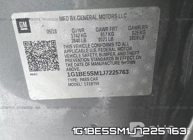 1G1BE5SM1J7225763 фото 8