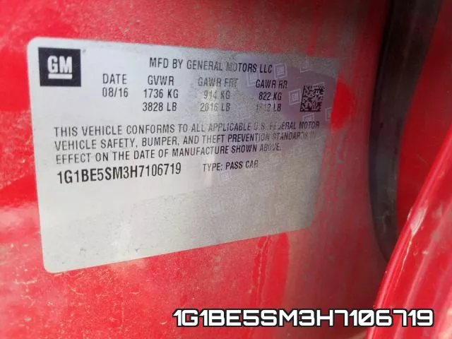 1G1BE5SM3H7106719 фото 2