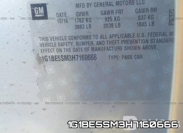 1G1BE5SM3H7160666 фото 5