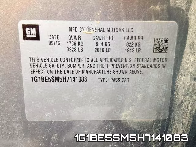 1G1BE5SM5H7141083 фото 2