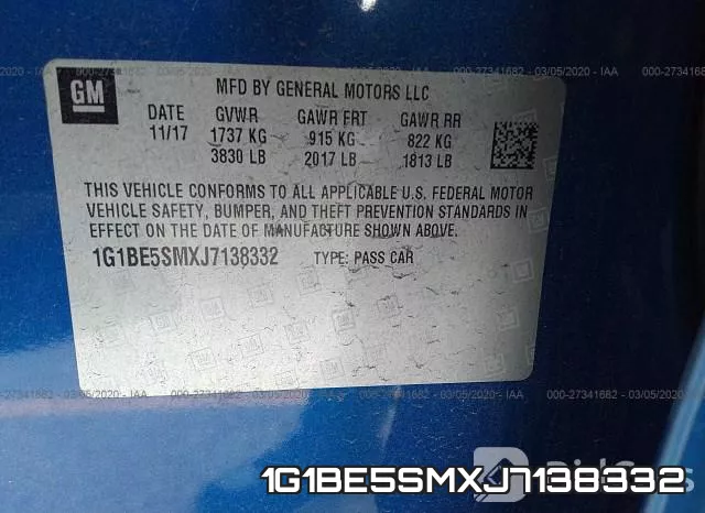 1G1BE5SMXJ7138332 фото 7