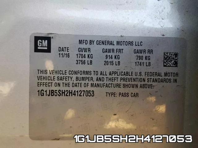 1G1JB5SH2H4127053 фото 2